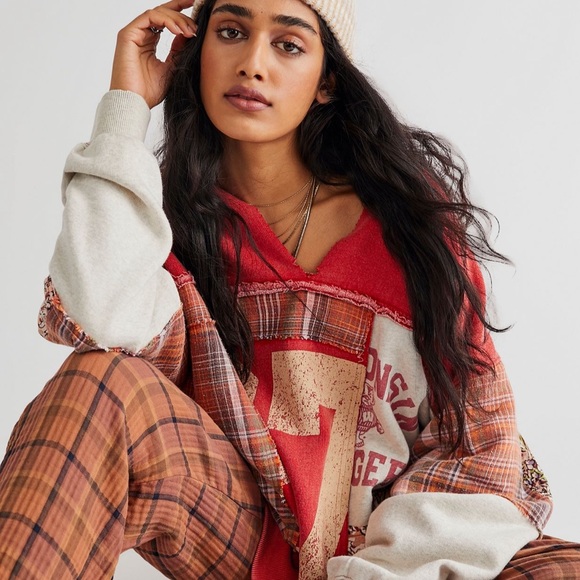 HTF RARE Free People We The Free | Oversize Red Ryder Pullover | Small - Picture 1 of 16